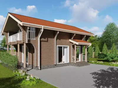 3D model of a wooden house 3D model order