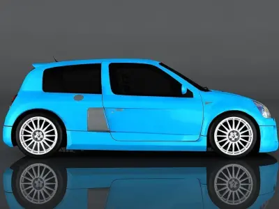 Renault Clio V6 Sport  Low-poly 3D model