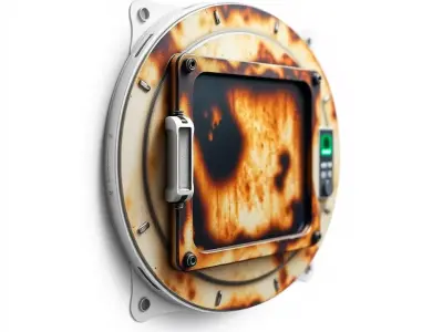 Futuristic Rusty Hatch Door Model Pack Low-poly 3D model