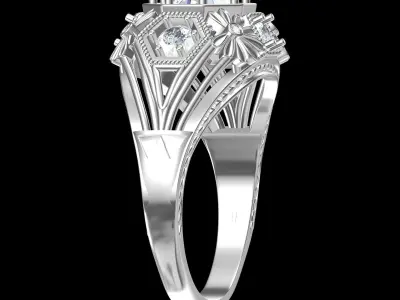 Wedding Ring  3D print model 27
