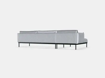 APPLARYD 4-seat sofa with chaise longue Low-poly 3D model