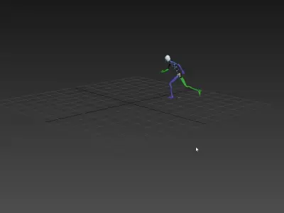 Running 1 person on square 3D model
