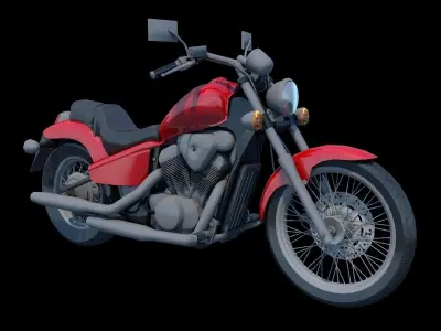 Honda Shadow Bike 3D Model - Ready Game Asset Low-poly 3D model