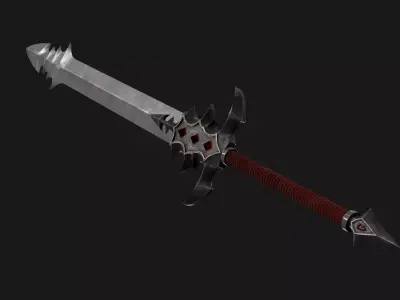 fantasy sword PBR  Low-poly 3D model