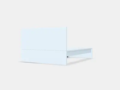 MALM Bed frame high w 4 storage boxes 7 3D model