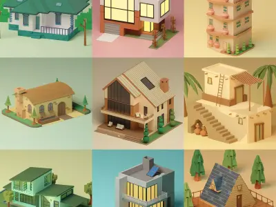 Lowpoly Houses Collection 2