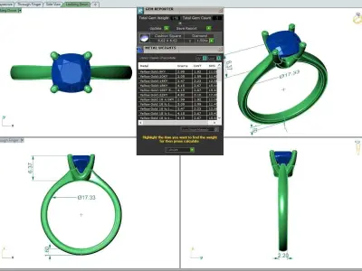 Engagement ring Linda qushion 3D print model