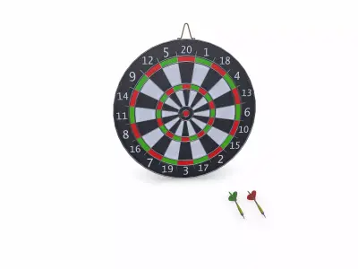Old Dartboard Low-poly PBR Low-poly 3D model
