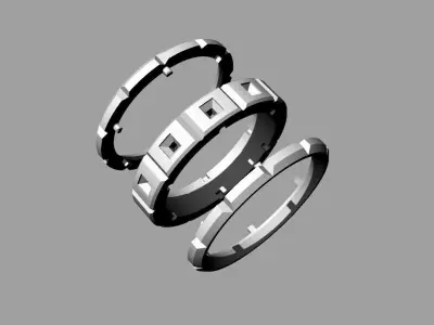 Jewelry Ring Gold 3D print model 51