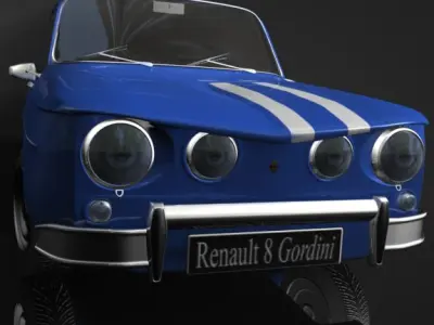 Renault 8 Gordini 3D Low-poly 3D model
