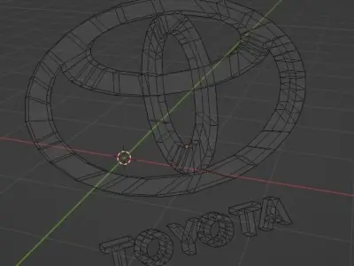 Toyota 3D Logo Low-poly 3D model purchase