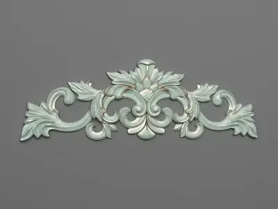 Cartouche ornate ornament 3D print model