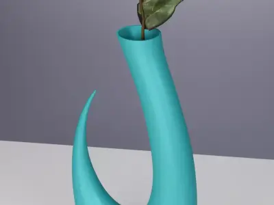 Modern Wave Vase 3D print model