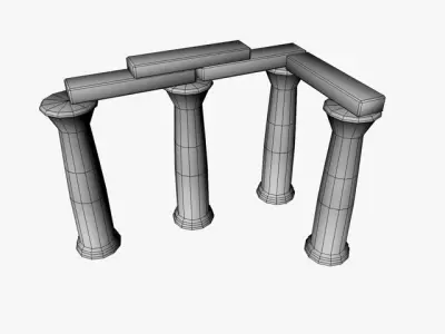 Egyptian Columns 3D model