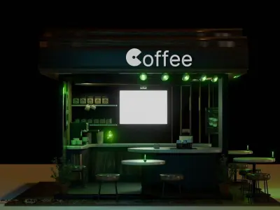 Coffee Shop Design 3D model