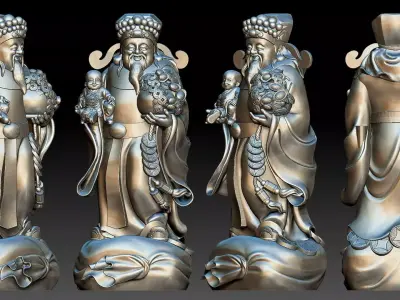 god of Wealth  3D print model