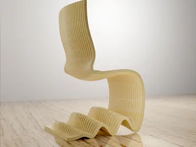 Parametric Chair cobra Design DXF files 3D model