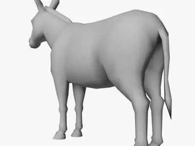 Low Poly Donkey Low-poly 3D model
