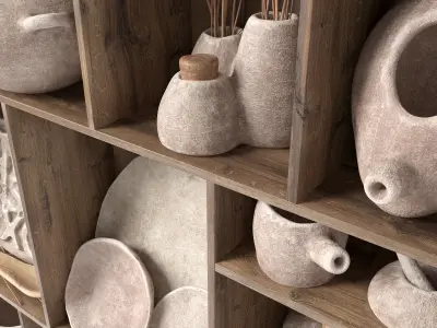 Dishes clay rack n3 3D model