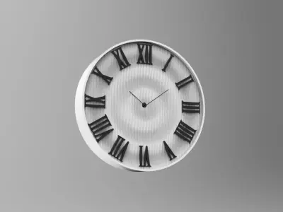 Wall clock 60 cm parametric model 3D print model