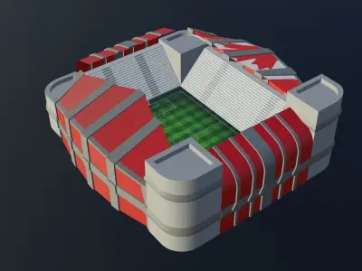 Football Stadium - Canada Low-poly 3D model
