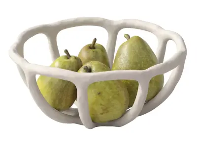 Nested bowl with pears 3D model