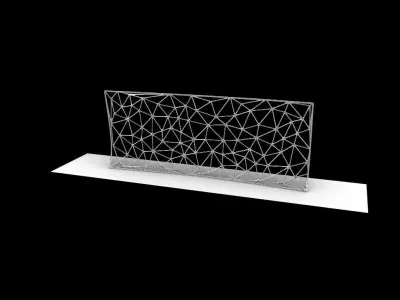 Triangulated Wall random points v5 3D model