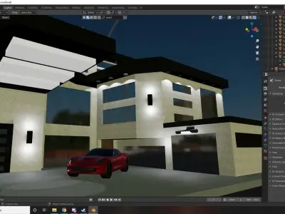 modern house 3D model 28