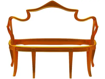 Classical sofa frame 3D model