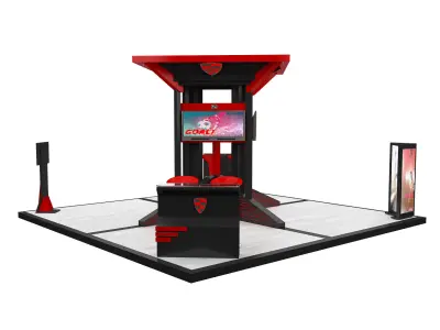 Booth Exhibition Stand a604 3D model