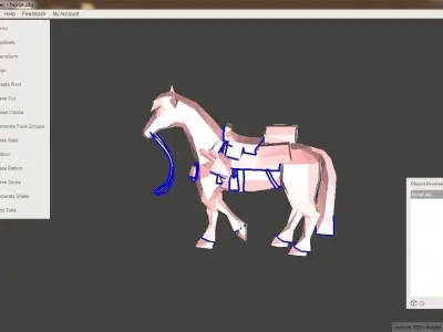 A horse with a saddle 3D model