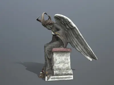 woman angel Low-poly 3D model