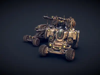 Sci-Fi Buggies 3D model 3D model