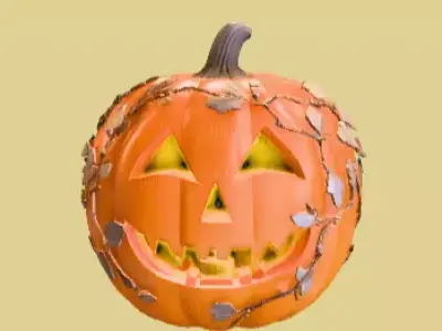 Jack-o-Lantern Lantern 3D Print Model Decorative Pumpkin  Low-poly 3D model