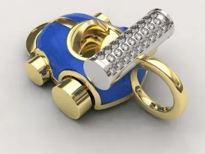 Baby-car pendant 3D print model