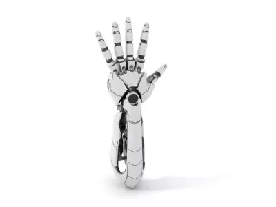 Futuristic Robotic Hand Model Pack Low-poly 3D model