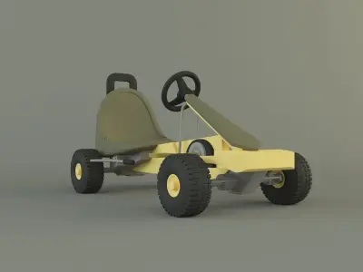 go kart vehicle 3D model