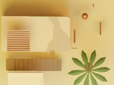Lopwpoly House 14 Low-poly 3D model