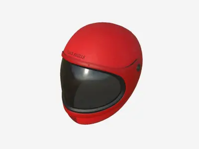 Motorcycle Helmet 06 Red - Character Fashion Design Low-poly 3D model