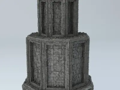 Sci Fi Shapes - Dystopia Building 4 Low-poly 3D model