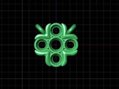 minimal with invisible gemstone setting pendant Free 3D print model