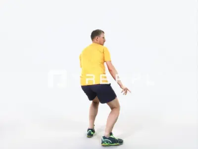 Mistery 08A Football Changing Direction Sports Man Low-poly 3D model