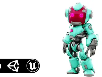ROBO ZERO-i  Rigged for Unreal Engine - Unity - MIXAMO 3D model