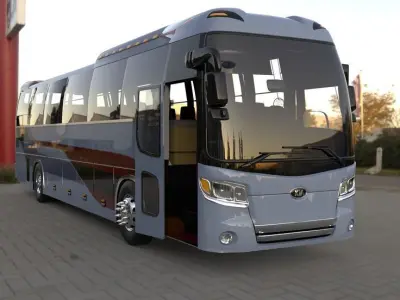 Kia Granbird 2011 3D Model  Low-poly 3D model