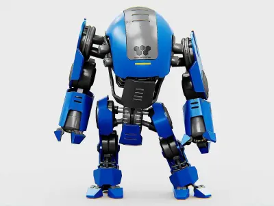 NEMO FIGHTER BOT Rigged for Unreal Engine - Unity - MIXAMO 3D model
