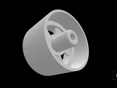 American Racing Torque Thrust D scalable and printable rims 3D print model