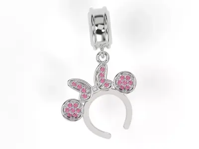 Charm Mouse headband with gems 3D print model