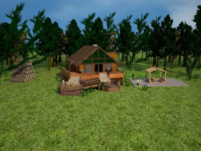 Tiny House 3D model purchase
