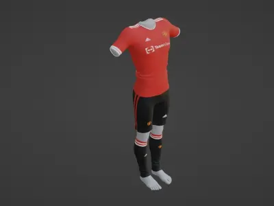 Manchester United Sportwear Low-poly 3D model
