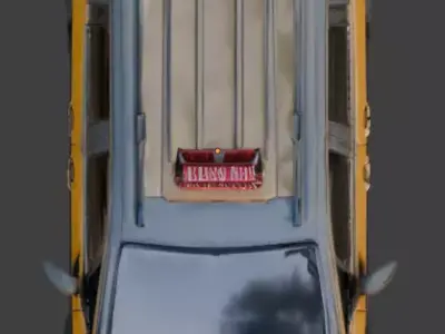 Cyberpunk Performance Taxi 3D Model Low-poly 3D model